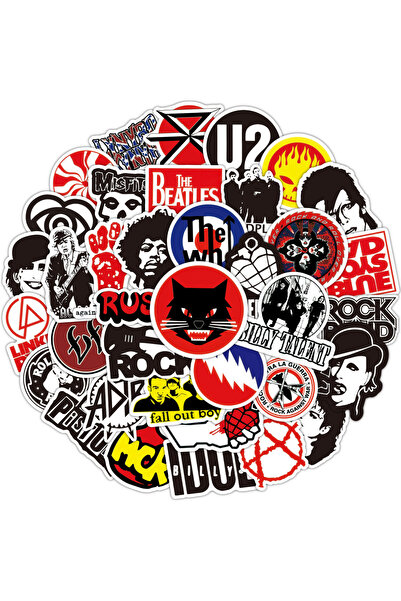 Choice مجموعة من ١٠٠ قطعة من ملصقات موسيقى الروك، ملصقات VSCO ملونة ومقاومة ل...