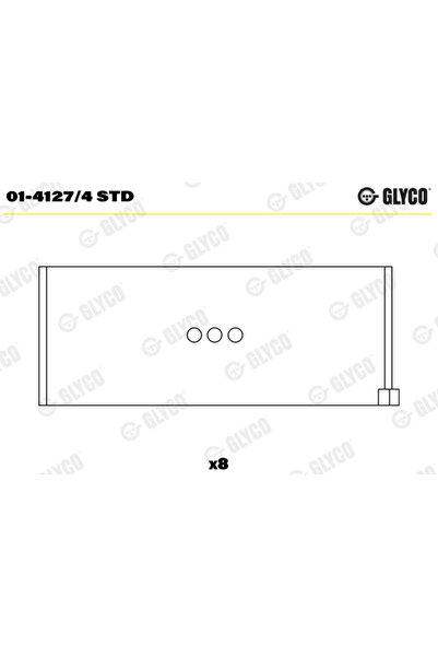GLYCO Cuzineti Biela Fiat 10 1/9/124 Spider/128 Lancia Dedra/Delta 1/Delta 2