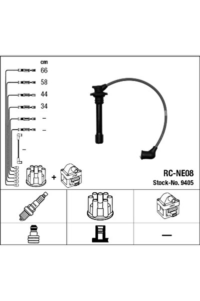 NGK Ignition Wiring Set Nissan 100NX/Almera 1/Primera