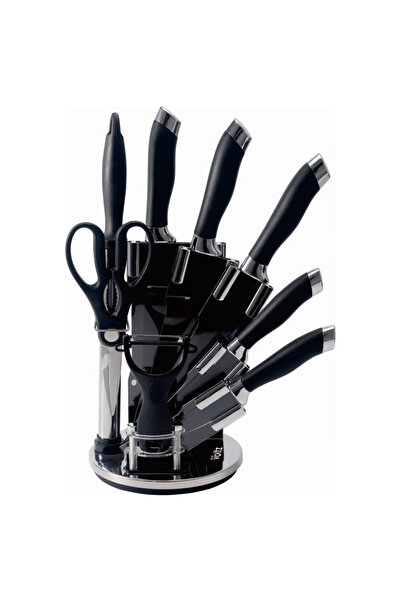 Voltz Set de cuțite Oliver OV51633K9S, 9 piese, suport, negru/argintiu