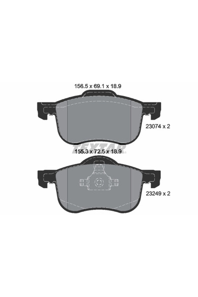 TEXTAR Set Placute Frana Frana Disc Volvo S60 1/S80 1/V70 2
