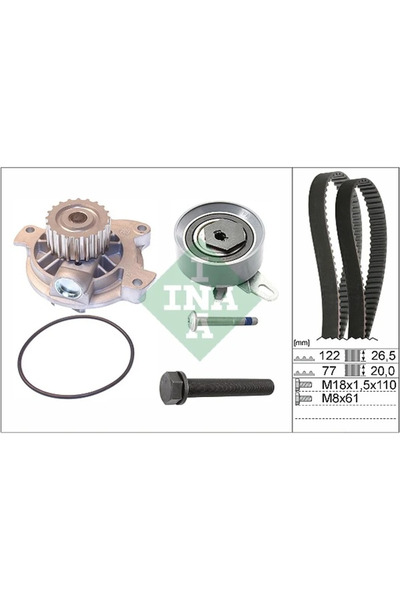 FAG Set Pompa Apa + Curea Dintata Vw Transporter T4 Bus/Transporter T4 Carose...