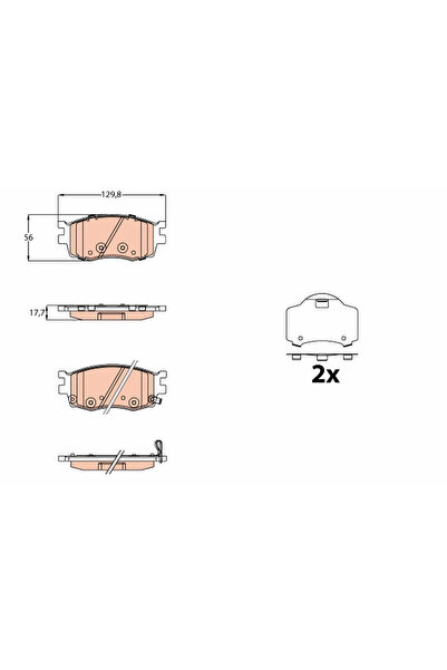 TRW Brake Pad Set Disc Brake Hyundai I20 1 2008-2015