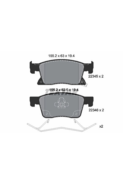 Krieger Set Placute Frana Frana Disc Chevrolet Cruze Opel Astra K 2010-2022