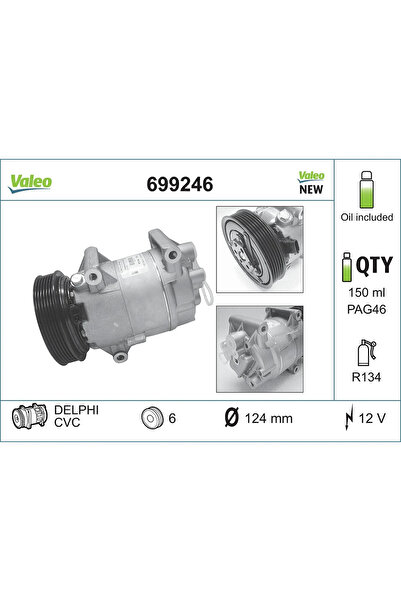 VALEO Compresor Climatizare Nissan Almera 2/Qashqai 1 Renault Megane 1/Megane...