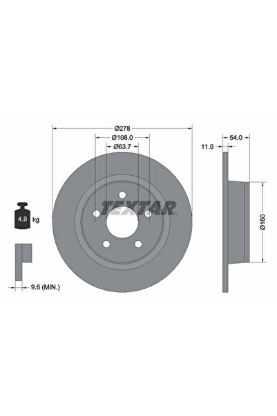 Krieger Disc Frana Ford Tourneo Connect/Transit Connect