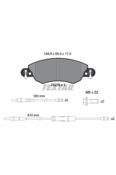 TEXTAR Set Placute Frana Frana Disc Citroen C5 1 2001-2004