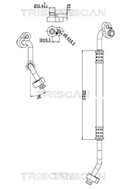 TRISCAN Conducta Presiune Variabila Aer Conditionat Audi A1 Seat Ibiza 4/Tole...