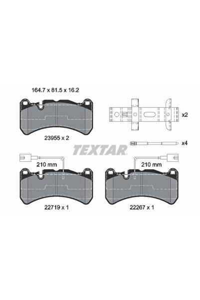 TEXTAR Set Placute Frana Frana Disc Alfa Romeo Giulia/Stelvio Maserati Grecale