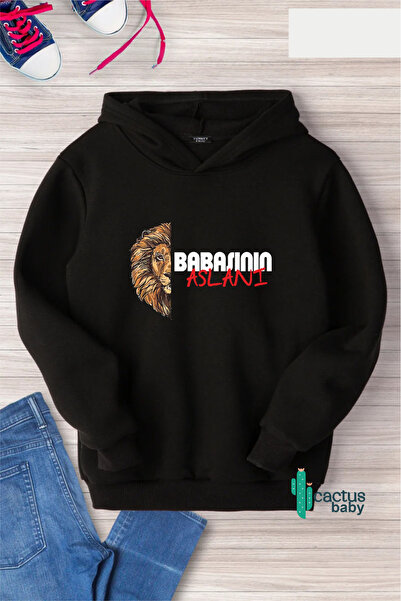 CACTUS COLLECTION Hanorac cu glugă The Lion of Dad Hanorac pentru copii din b...