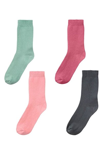 MYONNA IT & E- COMMERCE Women's Socks, Set of 4 Pairs, Multicolor, 78% Cotton