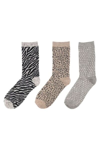 SHOPIENS Șosete multicolore pentru femei - Imprimeu animal și buline, set de ...