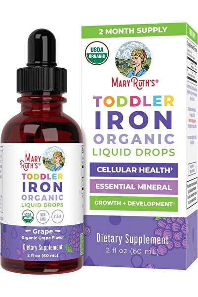 Maryruth's MaryRuth Organics Iron Supplement for Toddlers | Liquid Iron Supplement for Children Ages 1-3 | Iron
