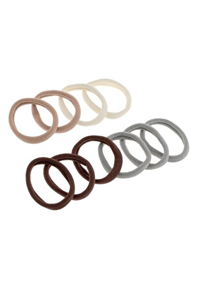 SHOPIENS Set elastice de păr, damă, 10 bucăți, multicolore, țesute terry