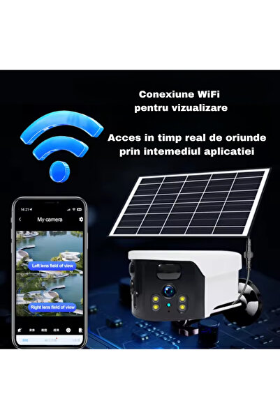 Taggo 4G Solar-Powered Surveillance Camera, 8MP 4K, Dual Lens, SIM Card Enabled, Weatherproof