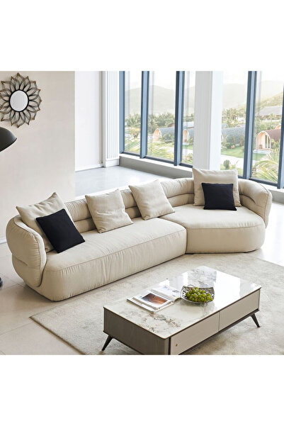 micasa Elegant and Modern Design 4-Seater Corner Sofa