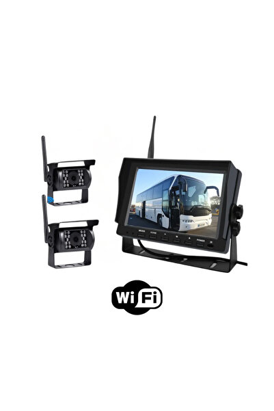 Taggo Wireless Dual-Camera Vehicle Surveillance Kit with 7" Monitor, 5MP HD, ...