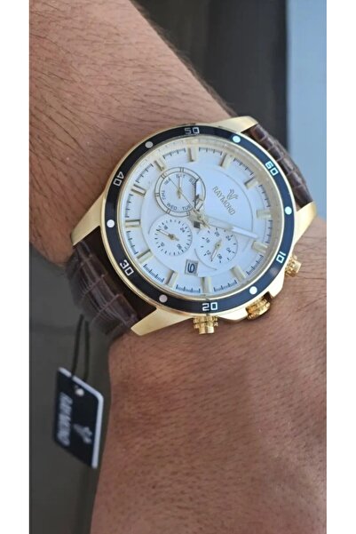 Raymond Men's Watch Rym-1150-Gold-Brown-White