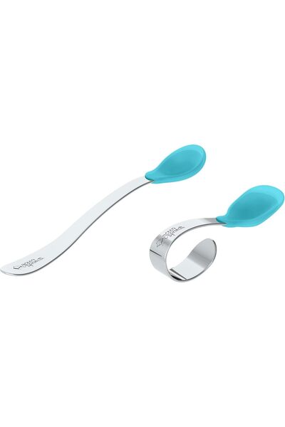 Green Sprouts Baby Learning Spoon Set-Aqua-9Mo+, Piece Of 1