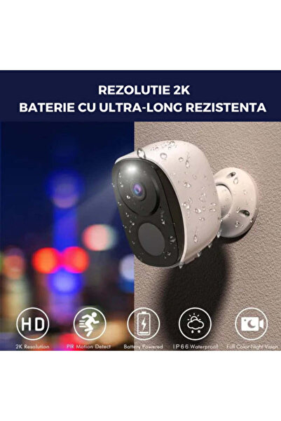 Taggo 4G Smart Surveillance Camera, 2K Resolution, Built-in Battery, App Controlled