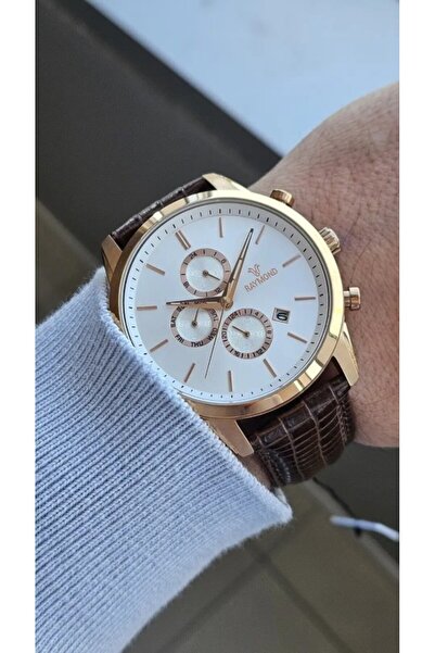 Raymond Men's Watch Rym-1146-Roskahve-White