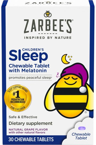 Zarbees Zarbee's Kids 1mg Melatonin Chewable Tablet, Drug-Free & Effective Sl...