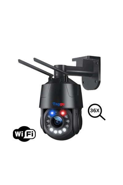 Taggo Cameră de supraveghere WiFi 4K, Ultra HD, zoom optic 36X, control intel...