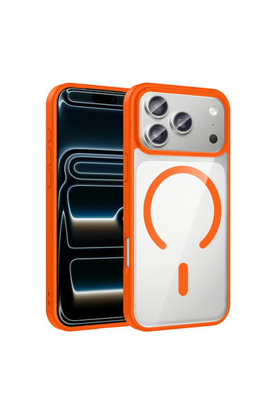 Apple iPhone 17 Pro Max Kılıf M-safe Wireless Şarj Özellikli Silikon Ege Kapak