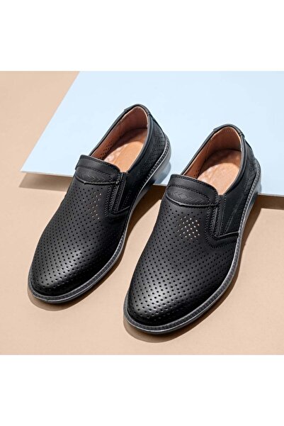 Modlet.ro Pantofi casual perforați negri pentru bărbați MOD13553