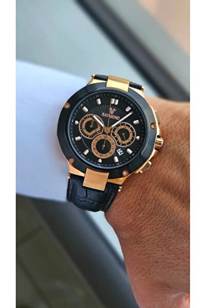 Raymond Men's Watch Rym-83003-Rose-Black