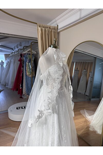 MODA 2,5 metre-Gelin Duvağı-Gelin Aksesuarı-Aksesuar-Kenarsuyu Dantelli