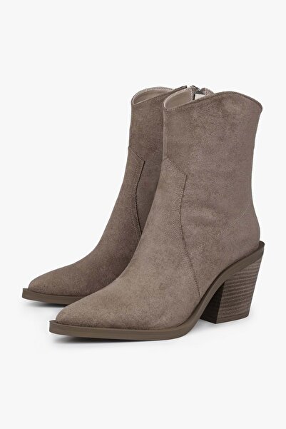 Shoeberry Kadın Bellini Vizon Süet Kovboy Bot