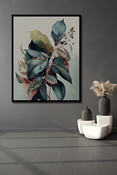 Teona Ahşap Tablou decorativ din lemn dreptunghiular, eleganța naturii, ramă cu aspect de crengi