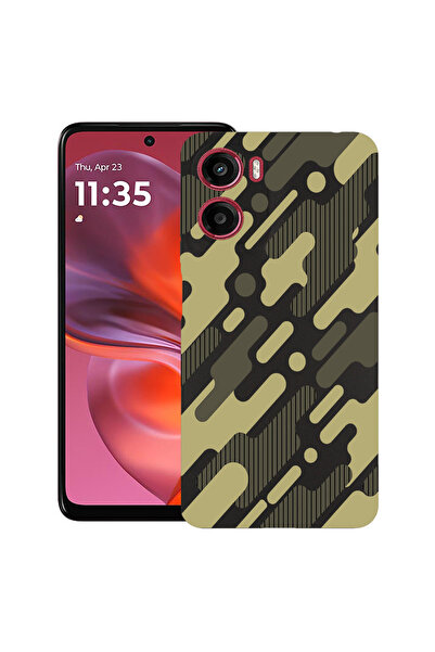 bestcase Carcasă ultra subțire TPU pentru Motorola Moto G06, camuflaj verde, ...