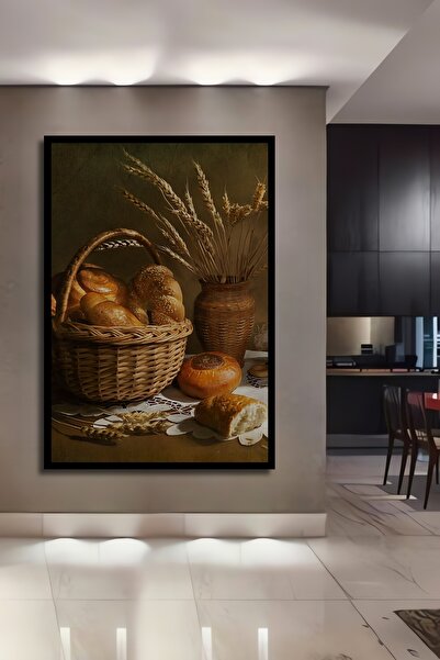 Teona Ahşap Tablă decorativă din lemn dreptunghiulară cu aspect de cereale de...