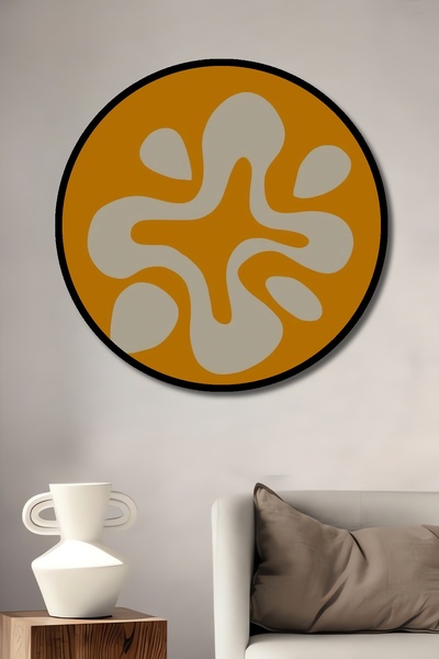 Teona Ahşap Tablou decorativ cu aspect de cadru rotund din lemn Henri Matisse...