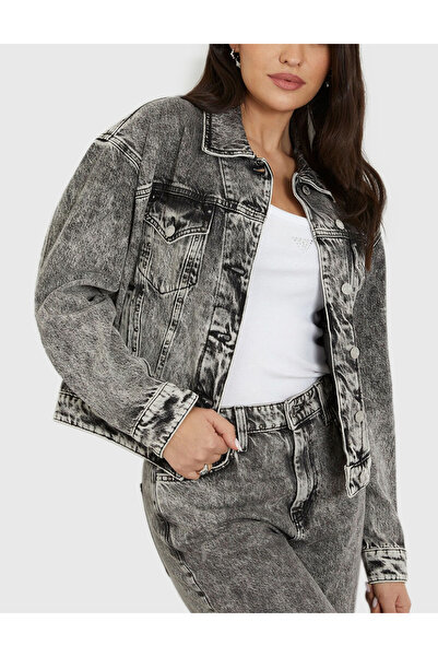 Guess Guess Denim Jacket, gray