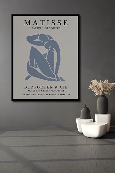 Teona Ahşap Tablou decorativ din lemn dreptunghiular cu aspect de cadru Matis...