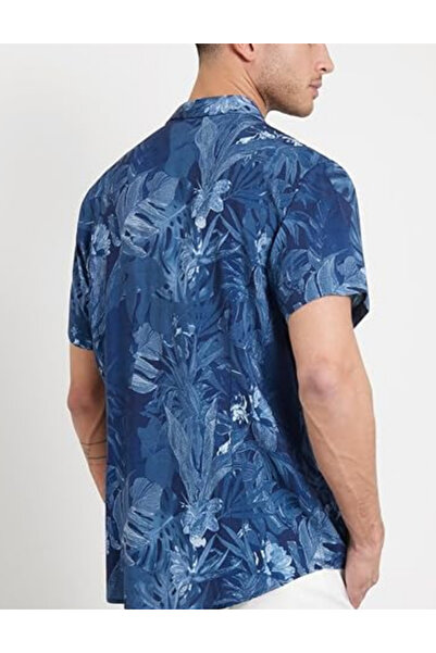 Guess Cămașă cu mânecă scurtă Guess, albastru