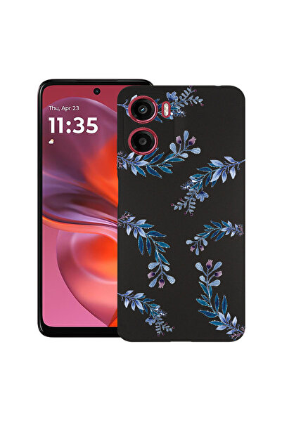 bestcase Carcasă ultra subțire TPU pentru Motorola Moto G06, flori albastre, ...