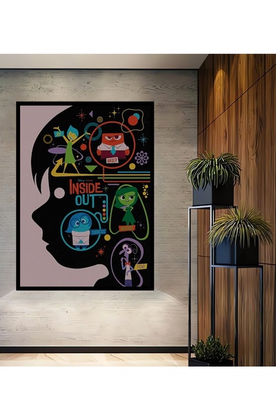 Teona Ahşap Tablou decorativ din lemn dreptunghiular Inside Out personaj leri...