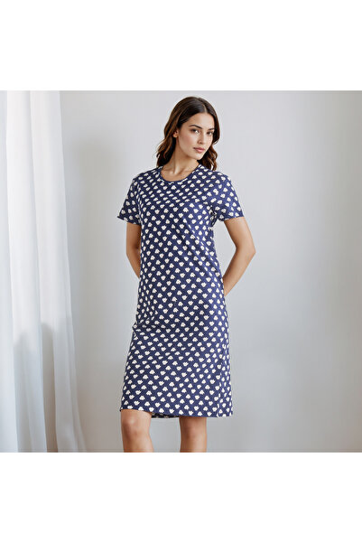 FAV Nighty Knee Length with Round Neck