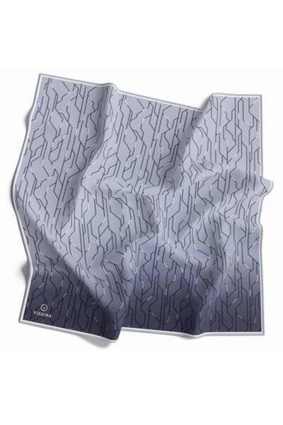 Vissona Μεταξωτό μαντήλι Tivil 6246 - 18 - 0027 Ασημί μοτίβο με γραμμές