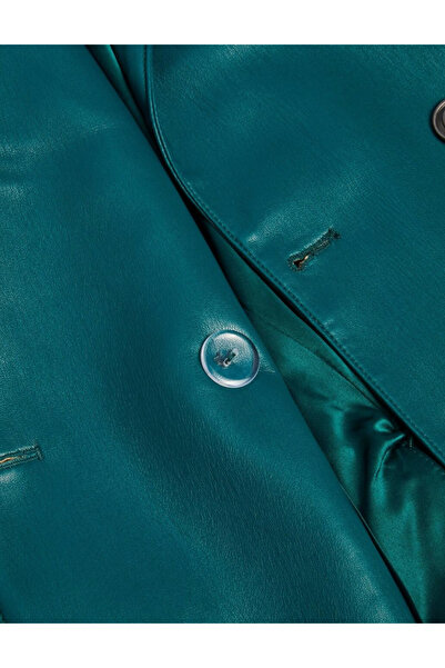 Guess Guess imitation leather jacket, green