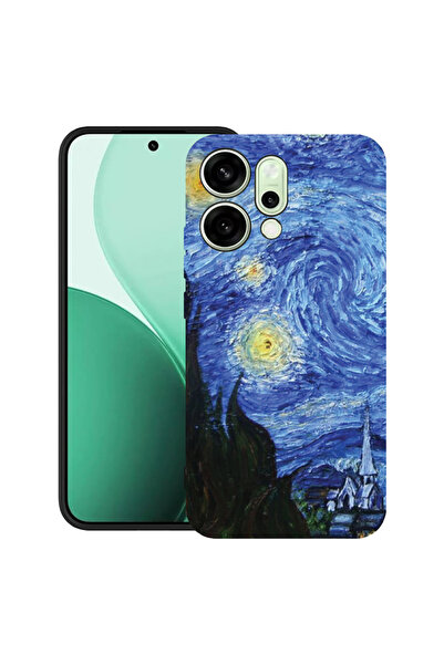 bestcase Carcasă ultra subțire TPU pentru Oppo Reno14 5G, Van Gogh - Noapte î...