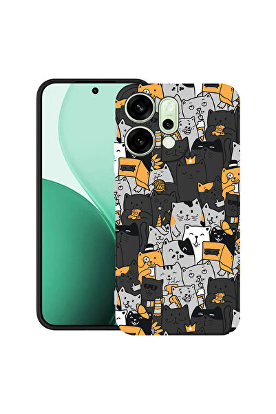 bestcase Carcasă ultrasubțire TPU pentru Oppo Reno14 5G, model pisică, 208289...