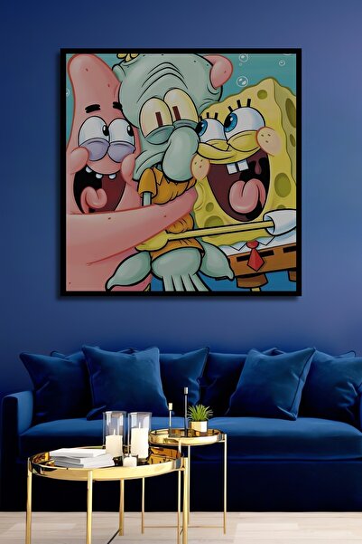 Teona Ahşap Tablou decorativ din lemn dreptunghiular cu aspect de cadru Spong...