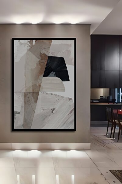 Teona Ahşap Tablou decorativ din lemn dreptunghiular, urmele artistului abstract, aspect de cadru