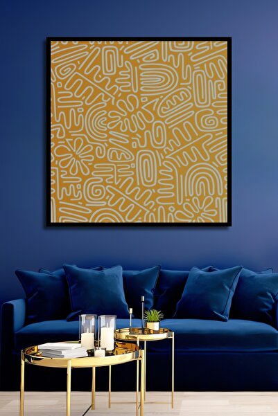 Teona Ahşap Tablou decorativ din lemn dreptunghiular Motive geometrice abstra...