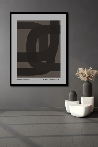 Teona Ahşap Tablou decorativ din lemn dreptunghiular, colecție abstractă, aspect cadru numărul 1